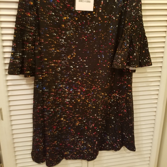 Black sprinkle Walker Dress - Picture 2 of 3